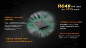 Fenix RC40 - 6000 Lumeni - 730 Metri - Editie 2016